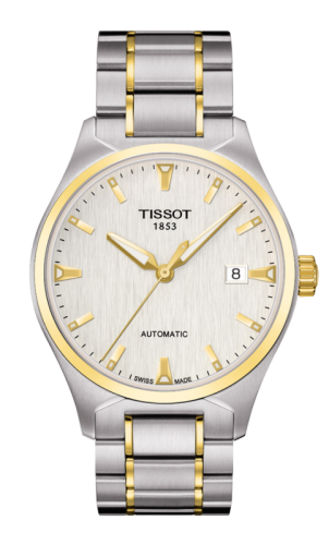 Tissot T-Tempo Automatic Stainless Steel / Yellow Gold PVD / Ivory / Bracelet